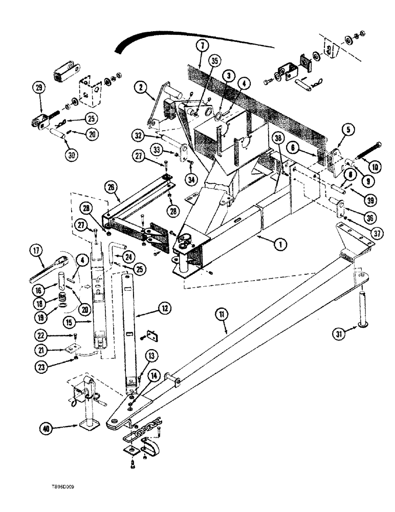 Схема запчастей Case IH 721 - (9-10) - HITCH GROUP (09) - CHASSIS