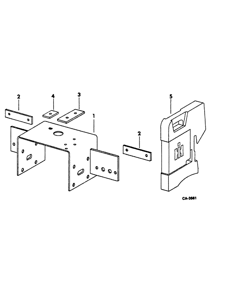 Схема запчастей Case IH 815 - (14-05) - SUSPENSION, GUIDE WHEEL SUPPORT COUNTER WEIGHTS Suspension