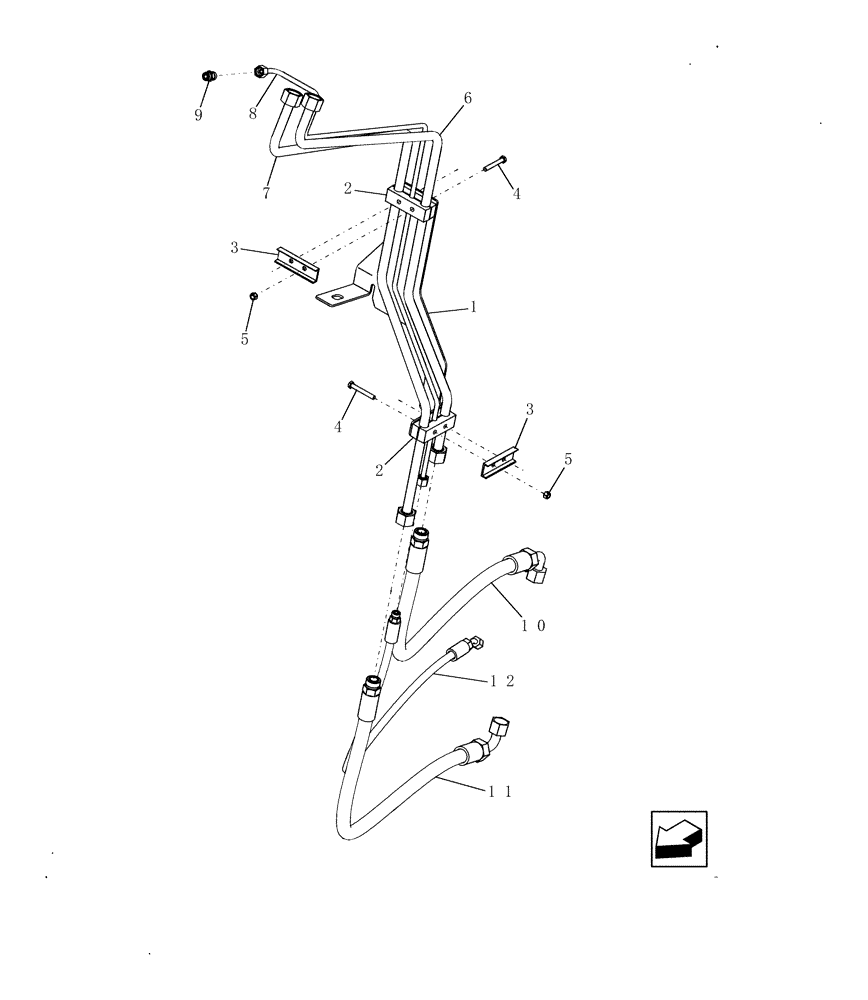 Схема запчастей Case IH 7010 - (35.910.02[01]) - HYDRAULIC LINES - CLEANING FAN DRIVE - 7010/8010 (35) - HYDRAULIC SYSTEMS