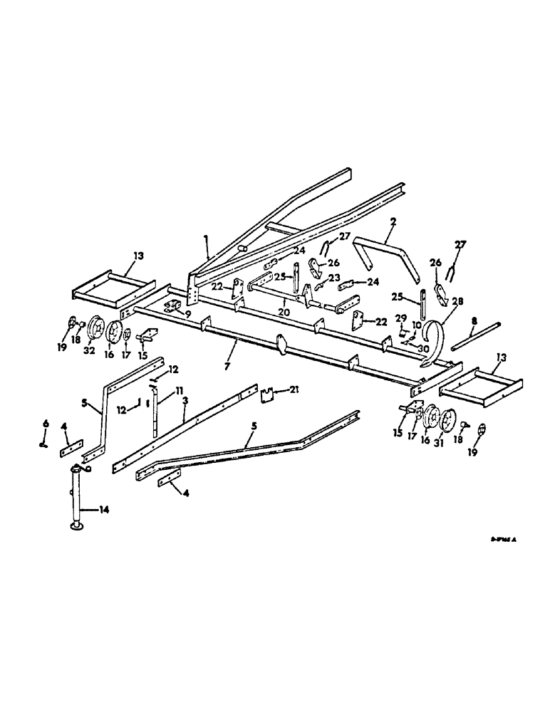 Схема запчастей Case IH 58-SERIES - (P-59) - SPRING TOOTH HARROW ATTACHMENT, FOR 4 AND 6 ROW PLANTERS, 1967 AND SINCE 