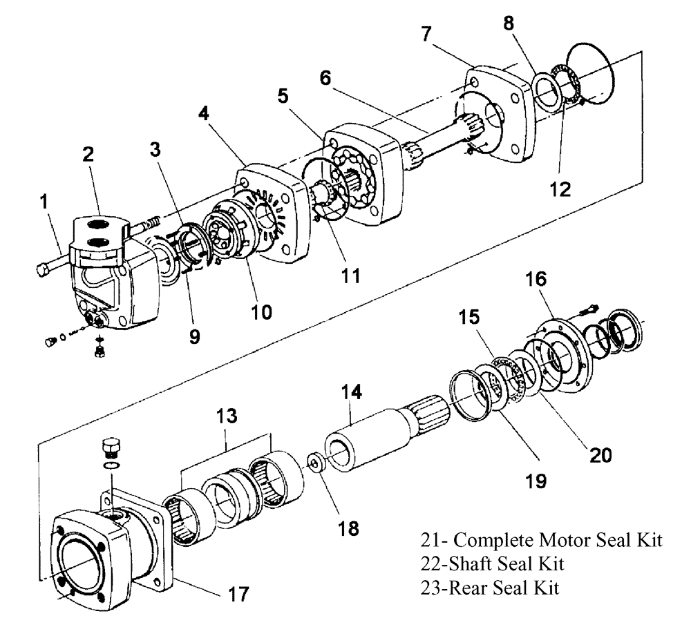 Схема запчастей Case IH A7700 - (B03.08[01]) - Hydraulic Motor {10000 Char-lynn: 40 cu.in.} (07) - HYDRAULICS