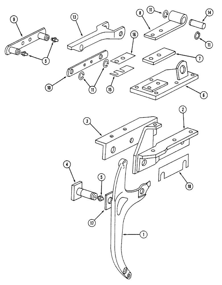 Схема запчастей Case IH 700 - (9-10) - TOGGLE TRIP BEAM UNIT, WITH 2 PIECE MOUNTING BRACKETS (09) - CHASSIS/ATTACHMENTS