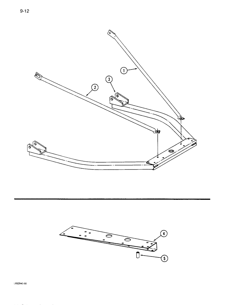 Схема запчастей Case IH 6300 - (9-012) - HITCH SUPPORTS, MULTIPLE DRILLS (09) - CHASSIS/ATTACHMENTS