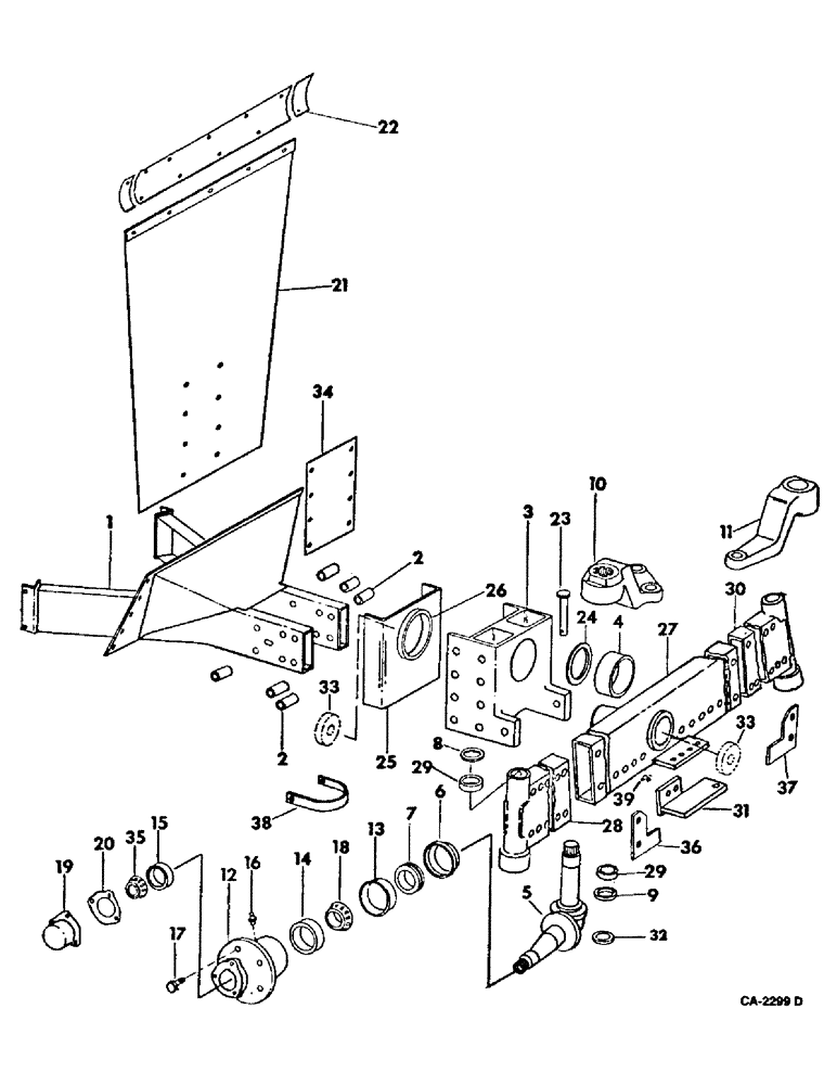 Схема запчастей Case IH 915 - (14-3) - SUSPENSION, STEERING AXLE, ADJUSTABLE Suspension