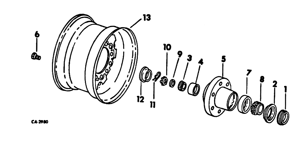 Схема запчастей Case IH 660 - (AF-07) - WHEEL PARTS 