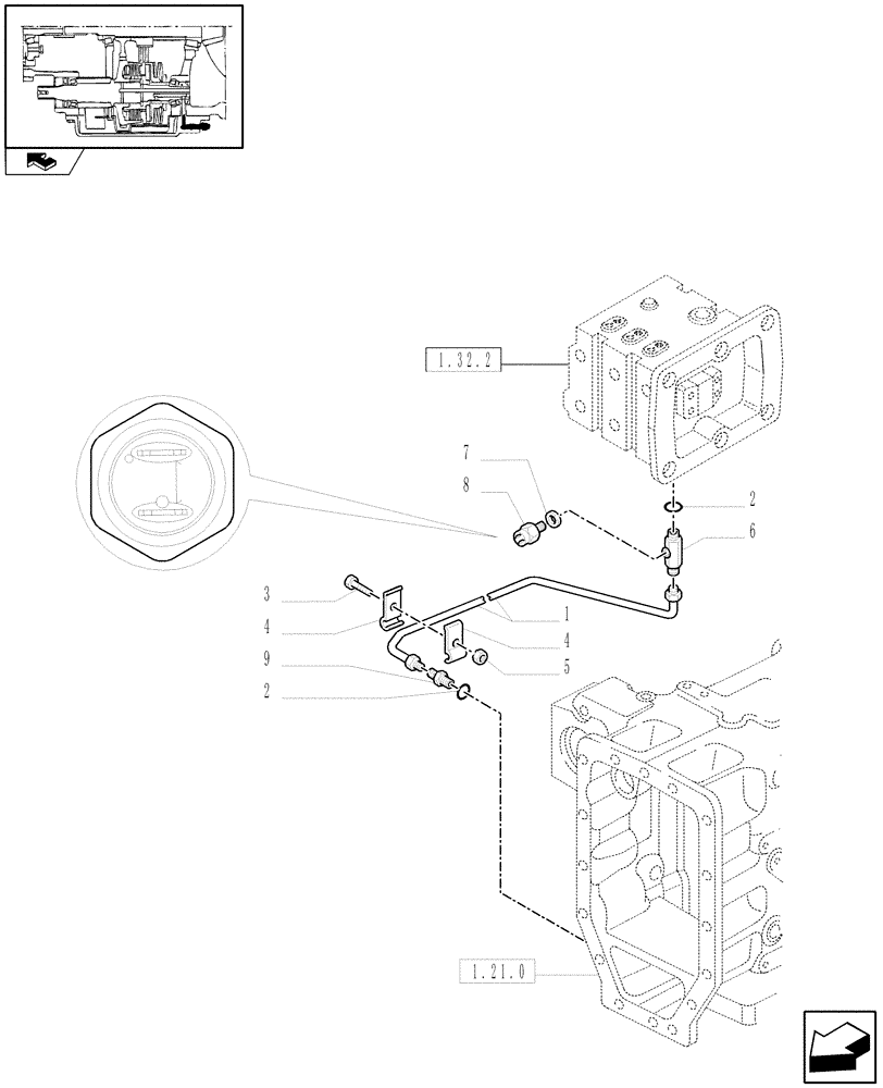 Схема запчастей Case IH PUMA 155 - (1.33.3[05]) - START HYDRAULIC CLUTCH (4WD) (03) - TRANSMISSION