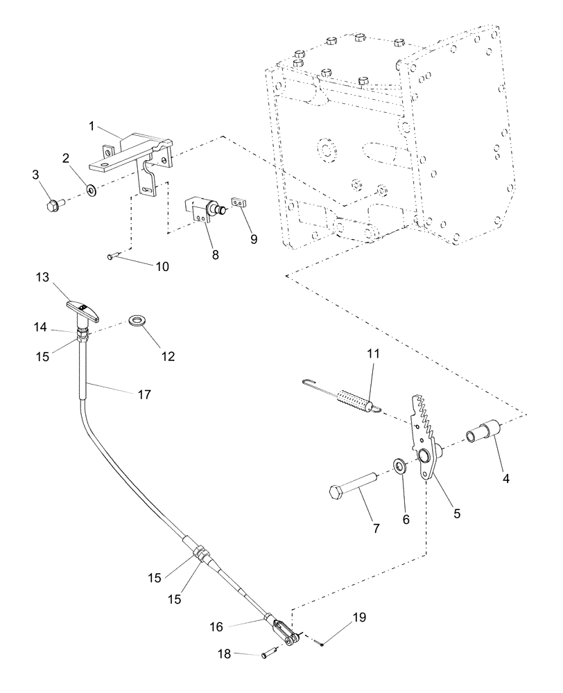 Схема запчастей Case IH FARMALL 31 - (04.10) - PARKING BRAKE, HST (04) - FRONT AXLE & STEERING