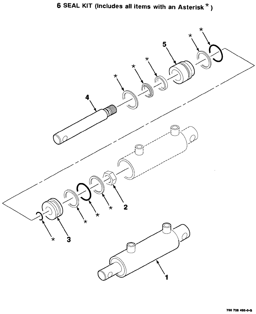 Схема запчастей Case IH 8880 - (08-012) - HYDR. CYL. ASSY. (TWO SPEED SHIFT) (2 IN. BORE X 4 IN. STROKE) (S.N. CFH0155392 AND LATER) (35) - HYDRAULIC SYSTEMS