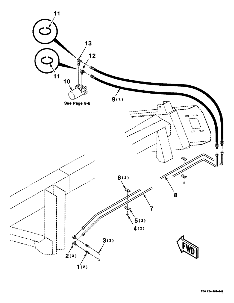 Схема запчастей Case IH 8830 - (8-04) - HYDRAULIC ASSEMBLY, REEL DRIVE, 21 FOOT ONLY (35) - HYDRAULIC SYSTEMS