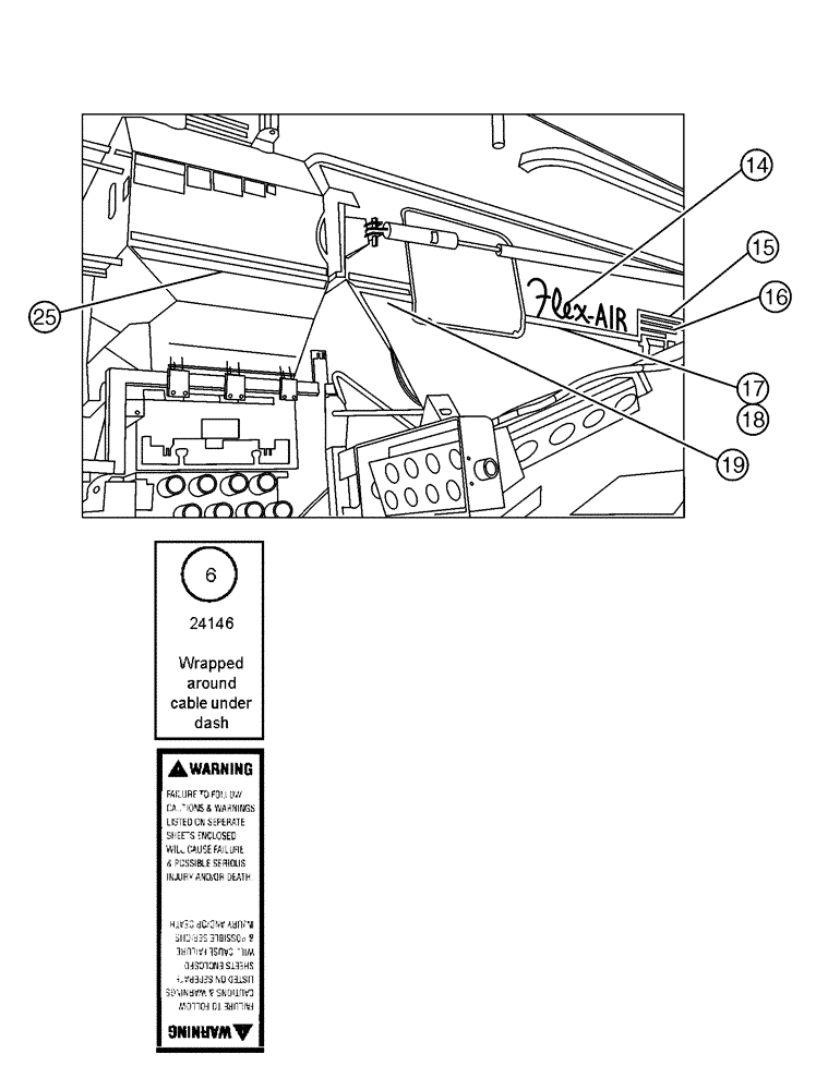 Схема запчастей Case IH 437 - (14-003[01]) - DECALS Tarps Decals/ Miscellaneous