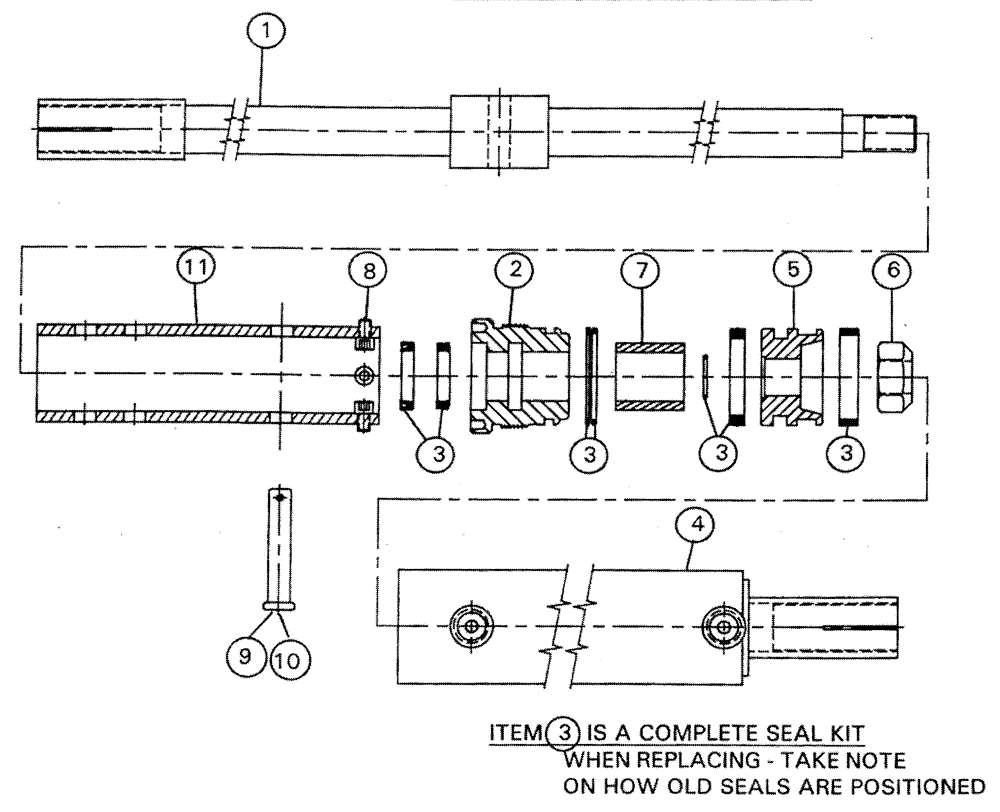 Схема запчастей Case IH PATRIOT 150 - (07-010) - HYDRAULIC CYLINDER - TIE ROD (2" X 9") - 1" DIA. ROD) Cylinders