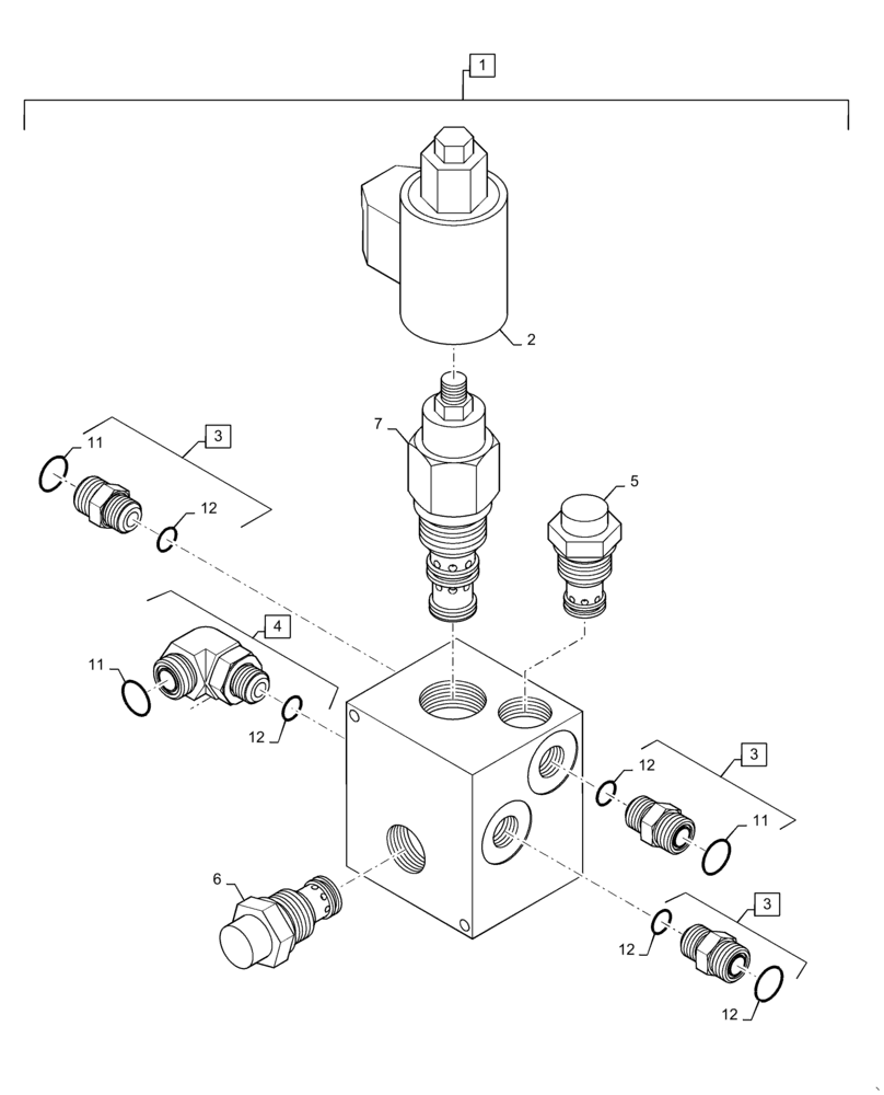 Схема запчастей Case IH 4430 - (35.962.01) - PRODUCT PUMP VALVE BREAKDOWN (35) - HYDRAULIC SYSTEMS