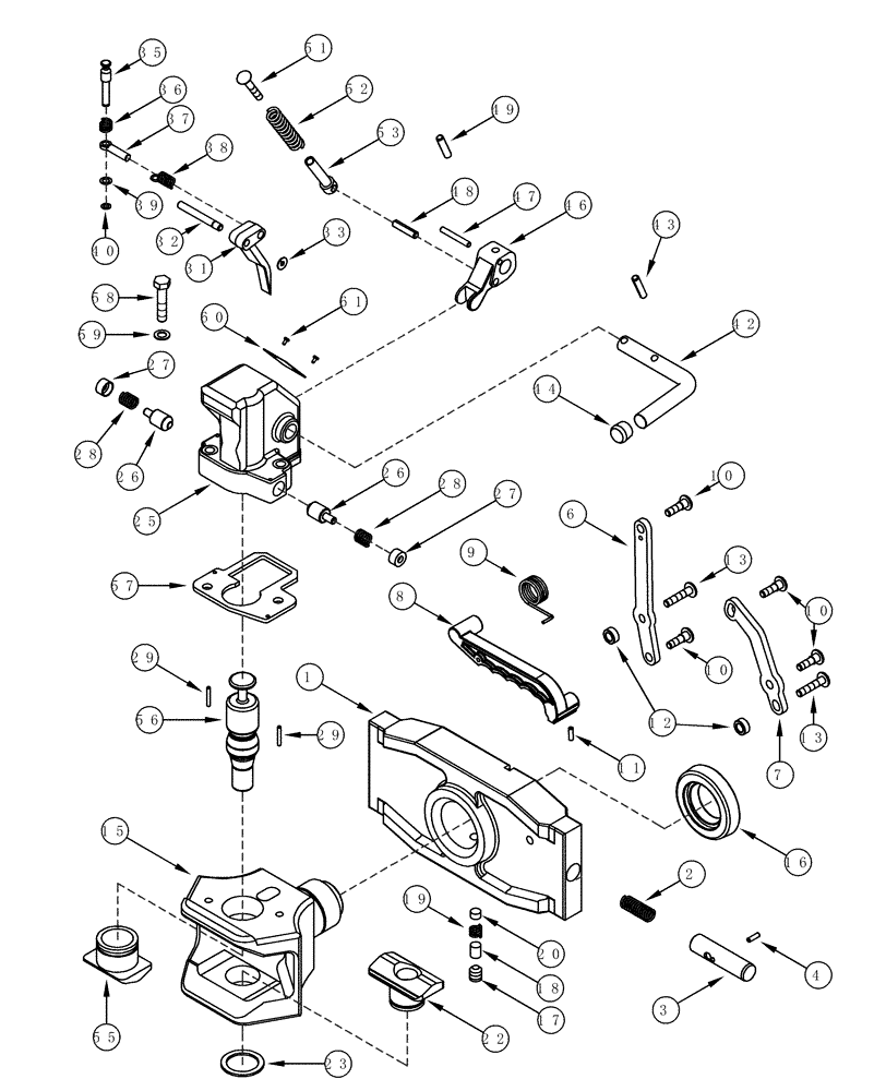 Схема запчастей Case IH MX200 - (09-64) - TRAILER HITCH AUTO CLEVIS, GERMANY ONLY (09) - CHASSIS/ATTACHMENTS