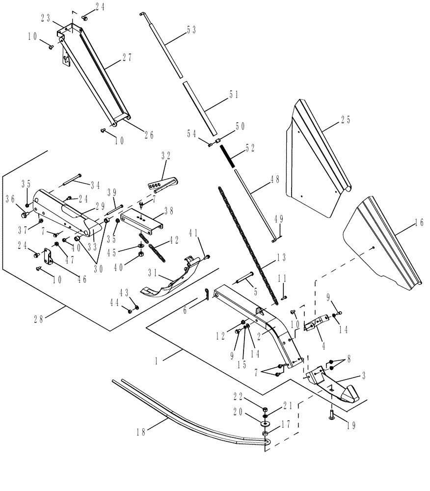 Схема запчастей Case IH 625 - (60.600.27[02]) - NEW GENERATION PLANT LIFTER WITH MECHANICAL HEADER HEIGHT CONTROL - LEFT HAND, MODEL YEAR 2009 (60) - PRODUCT FEEDING