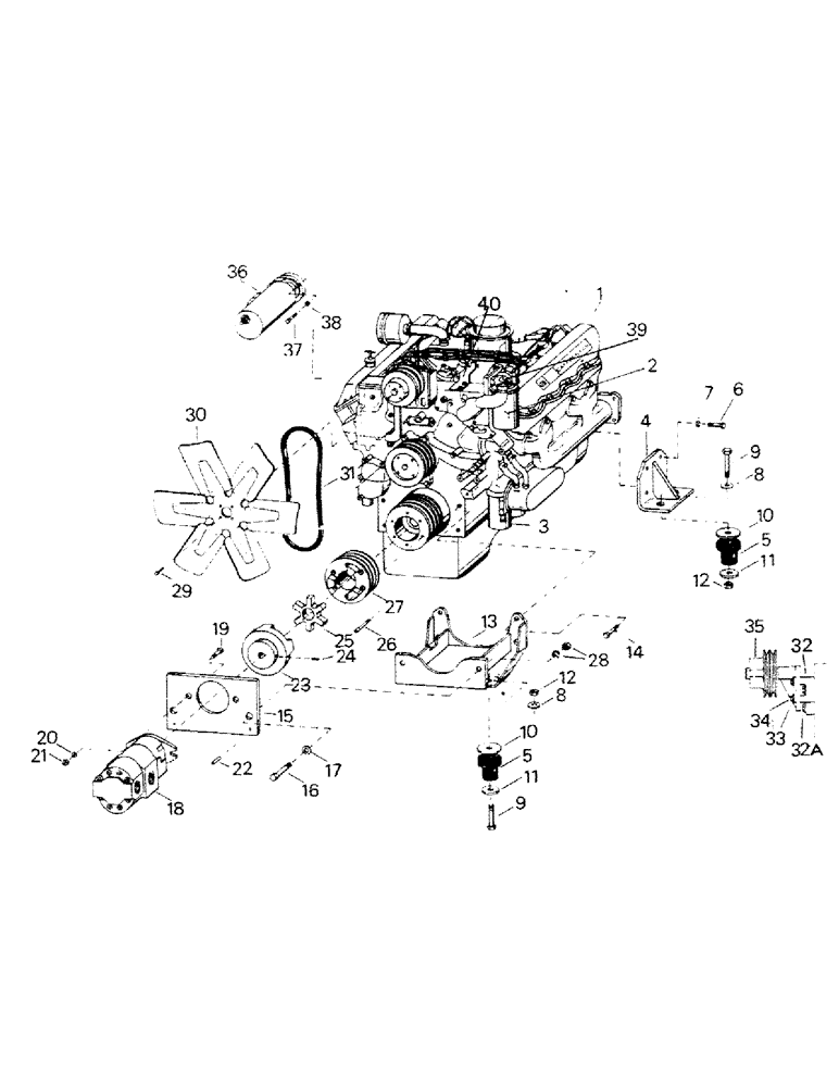 Схема запчастей Case IH STEIGER - (04-01) - ENGINE AND ATTACHING PARTS (04) - Drive Train