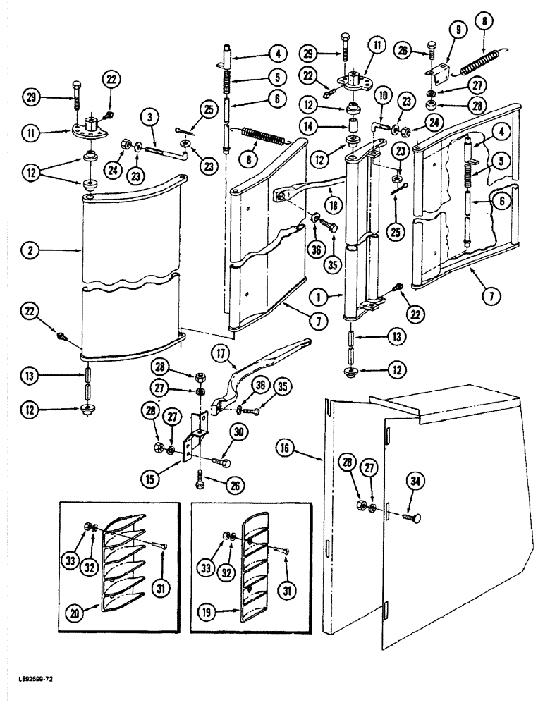 Схема запчастей Case IH 1822 - (9A-074) - PLANT COMPRESSOR (13) - PICKING SYSTEM