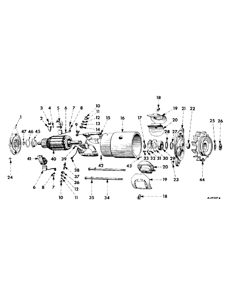 Схема запчастей Case IH 230 - (086) - ELECTRICAL SYSTEM, GENERATOR, DELCO-REMY, FARMALL AND INTERNATIONAL 240 TRACTORS (06) - ELECTRICAL SYSTEMS