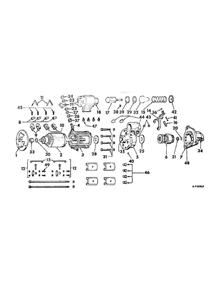 Схема запчастей Case IH 2706 - (G-15) - ELECTRICAL SYSTEM, CRANKING MOTOR, DELCO REMY, DIESEL ENGINE TRACTORS (06) - ELECTRICAL SYSTEMS