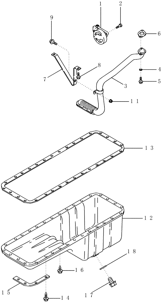 Схема запчастей Case IH MX255 - (02-25) - OIL PUMP AND OIL PAN (02) - ENGINE