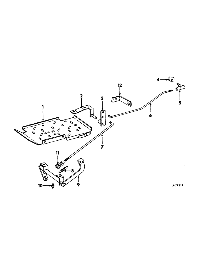 Схема запчастей Case IH 504 - (076) - GOVERNOR, FOOT PEDAL ACCELERATOR, TOE OPERATED Governor