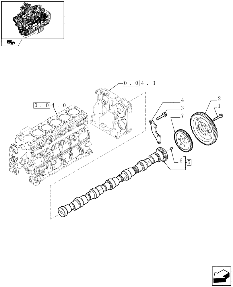 Схема запчастей Case IH F4GE9684R J600 - (0.12.0) - CAMSHAFT - TIMING CONTROL (504216960) 