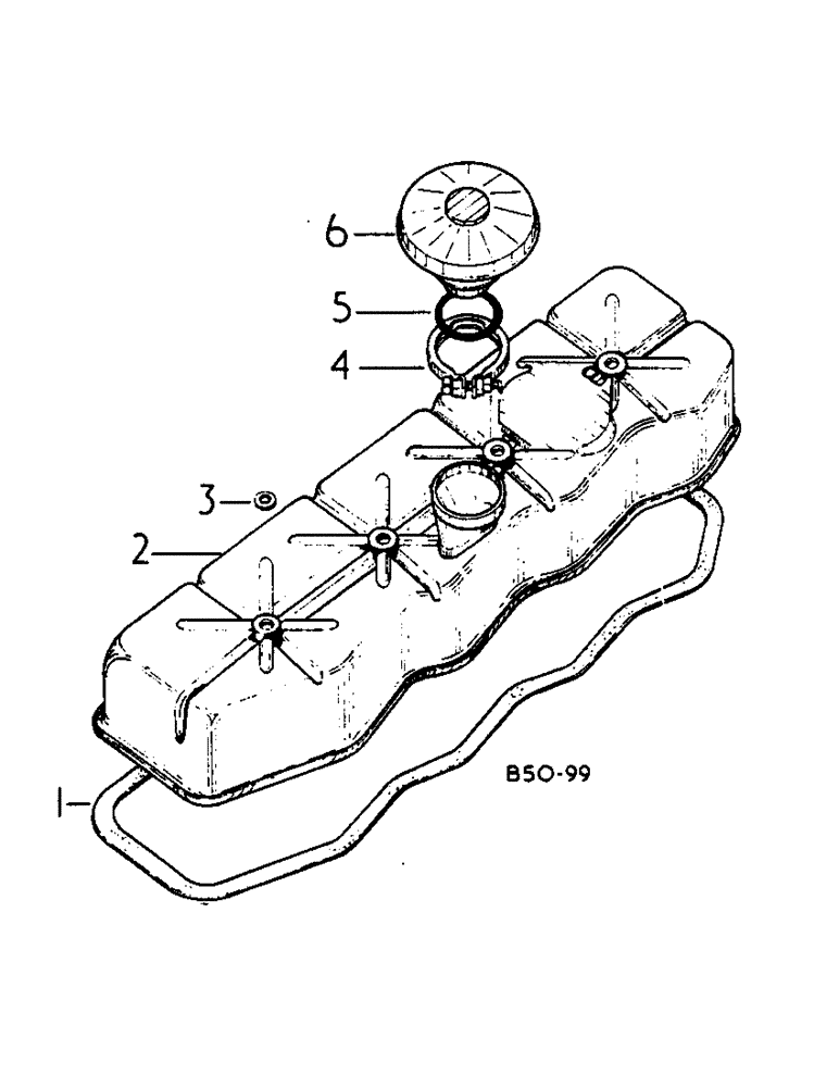 Схема запчастей Case IH 584 - (12-30) - VALVE COVER AND BREATHER Power