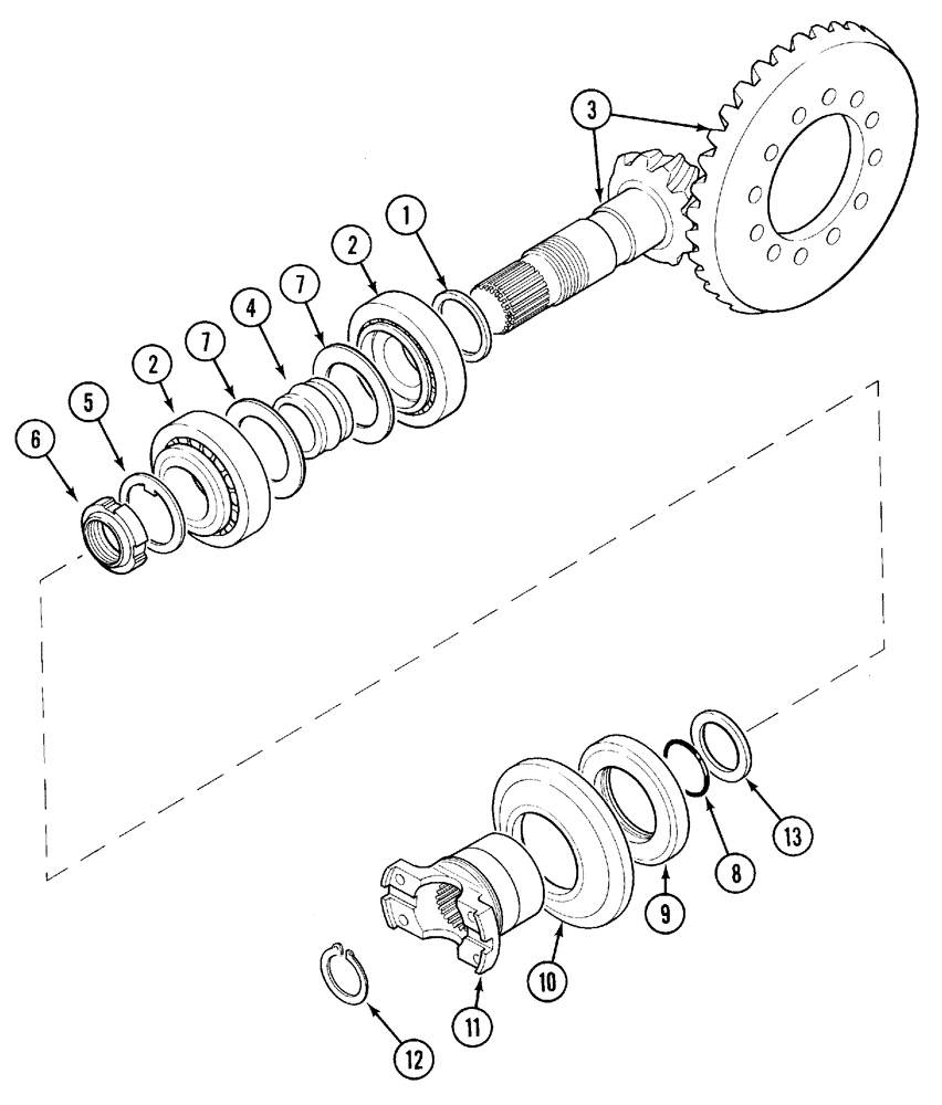 Схема запчастей Case IH 5230 - (5-030) - MFD BEVEL GEAR PINION SET (05) - STEERING