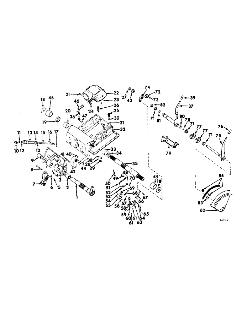 Схема запчастей Case IH 2544 - (F-32) - HYDRAULICS SYSTEM, HYDRAULIC DRAFT CONTROL, INTERNATIONAL TRACTORS WITH SERIAL NO. 15787 AND ABOVE (07) - HYDRAULIC SYSTEM