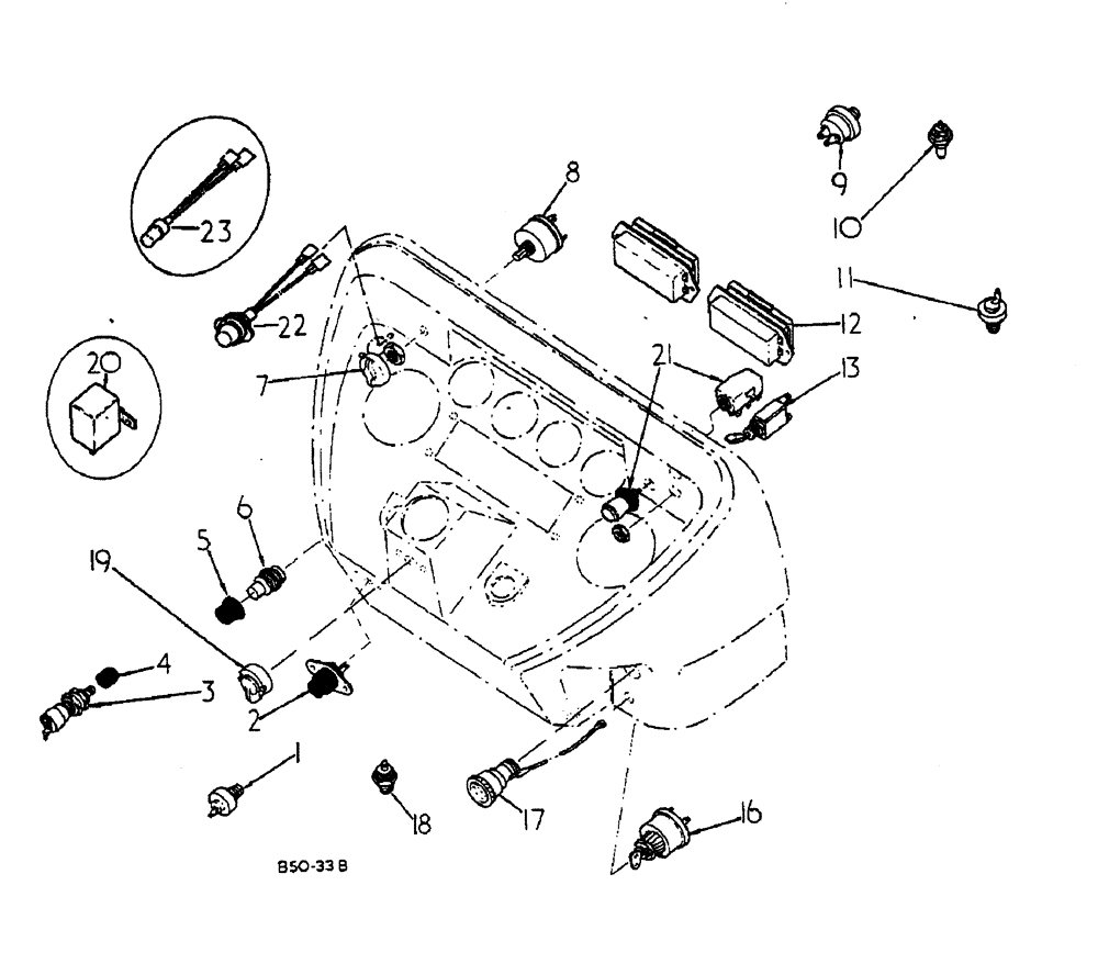 Схема запчастей Case IH 885 - (08-016) - ELECTRICAL SWITCHES AND FUSES (06) - ELECTRICAL