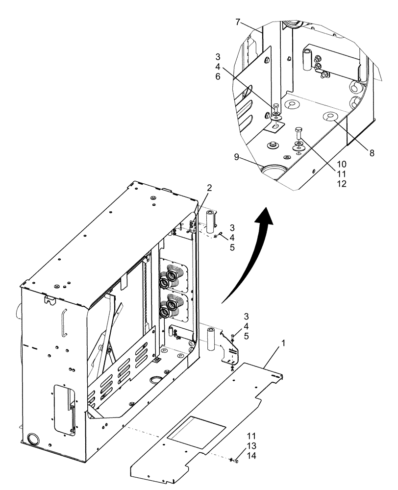 Схема запчастей Case IH AFX8010 - (B.50.A.32[05]) - PLATFORM, COOLING BOX B - Power Production