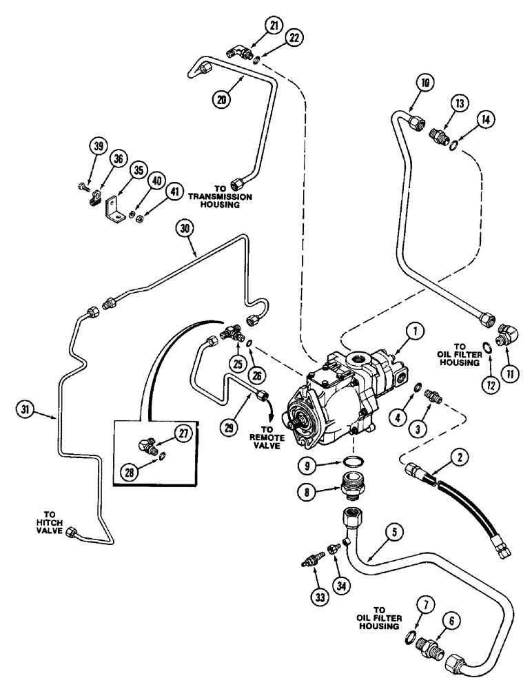 Схема запчастей Case IH 3294 - (8-270) - HYDRAULICS, HYDRAULIC PUMP CIRCUIT (08) - HYDRAULICS