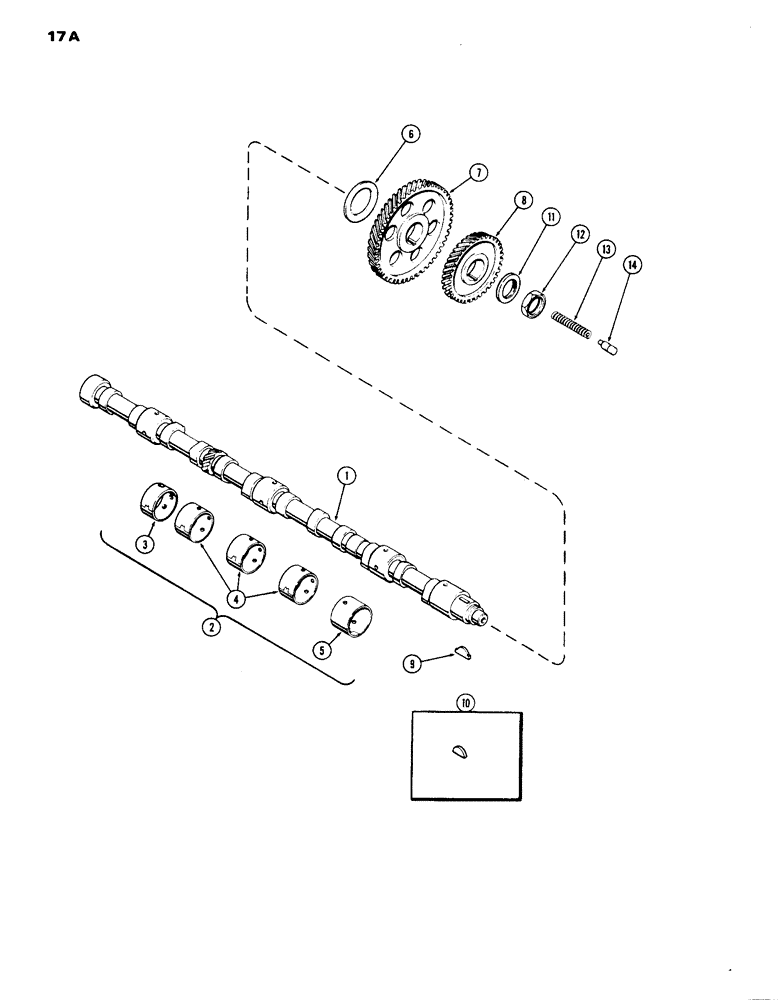 Схема запчастей Case IH 1070 - (017A) - CAMSHAFT, (451B) DIESEL ENGINE (02) - ENGINE