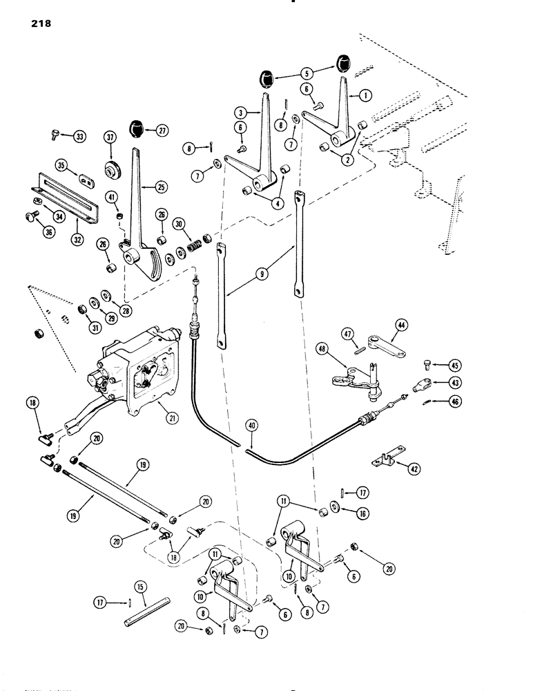 Схема запчастей Case IH 1090 - (218) - REMOTE HYDRAULIC CONTROLS (08) - HYDRAULICS