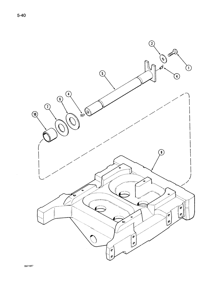 Схема запчастей Case IH 7150 - (5-040) - FRONT AXLE SUPPORT, MFD TRACTOR (05) - STEERING