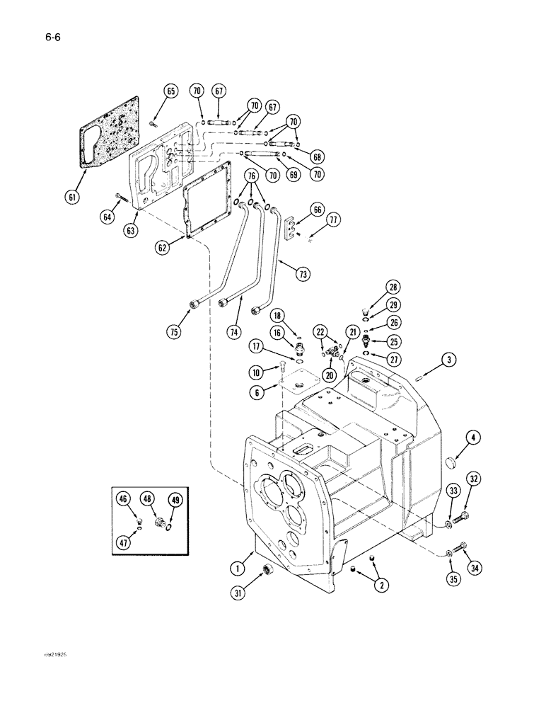 Схема запчастей Case IH 7150 - (6-006) - CLUTCH HOUSING, TRANSMISSION S/N AJB0055133 AND AFTER (06) - POWER TRAIN