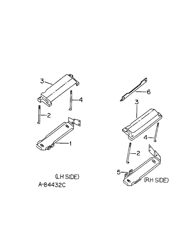 Схема запчастей Case IH 1568 - (08-04[A]) - ELECTRICAL, BATTERY TRAY (06) - ELECTRICAL