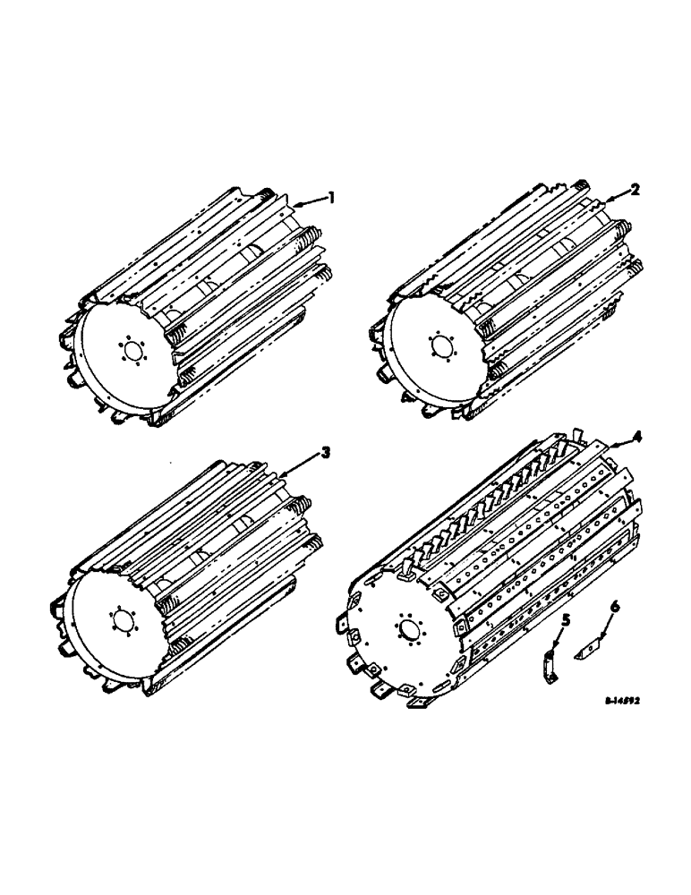 Схема запчастей Case IH 815 - (R-17) - SEPARATOR, SPECIAL CYLINDER BARS Separation