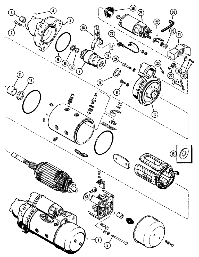 Схема запчастей Case IH 2096 - (4-084) - A162469 STARTER ASSEMBLY (04) - ELECTRICAL SYSTEMS