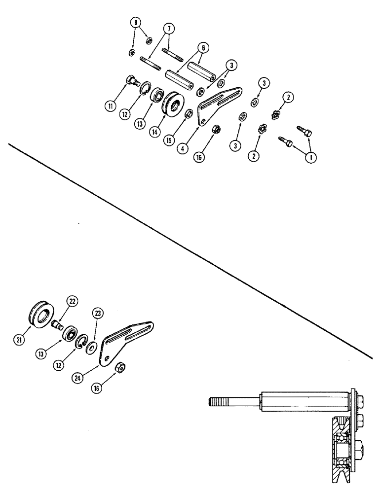 Схема запчастей Case IH 1370 - (514) - AIR CONDITIONER, IDLER AND PULLEY (09) - CHASSIS/ATTACHMENTS