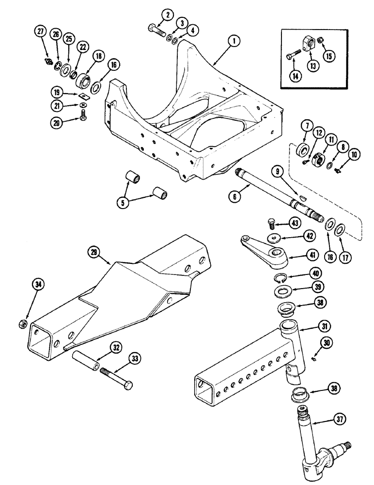 Схема запчастей Case IH 2090 - (5-178) - ADJUSTABLE FRONT AXLE, STD. & LONG AXLE W/ STD. WHEEL BASE, W/ 22-29/32" LONG (582MM) AXLE PIVOT PIN (05) - STEERING