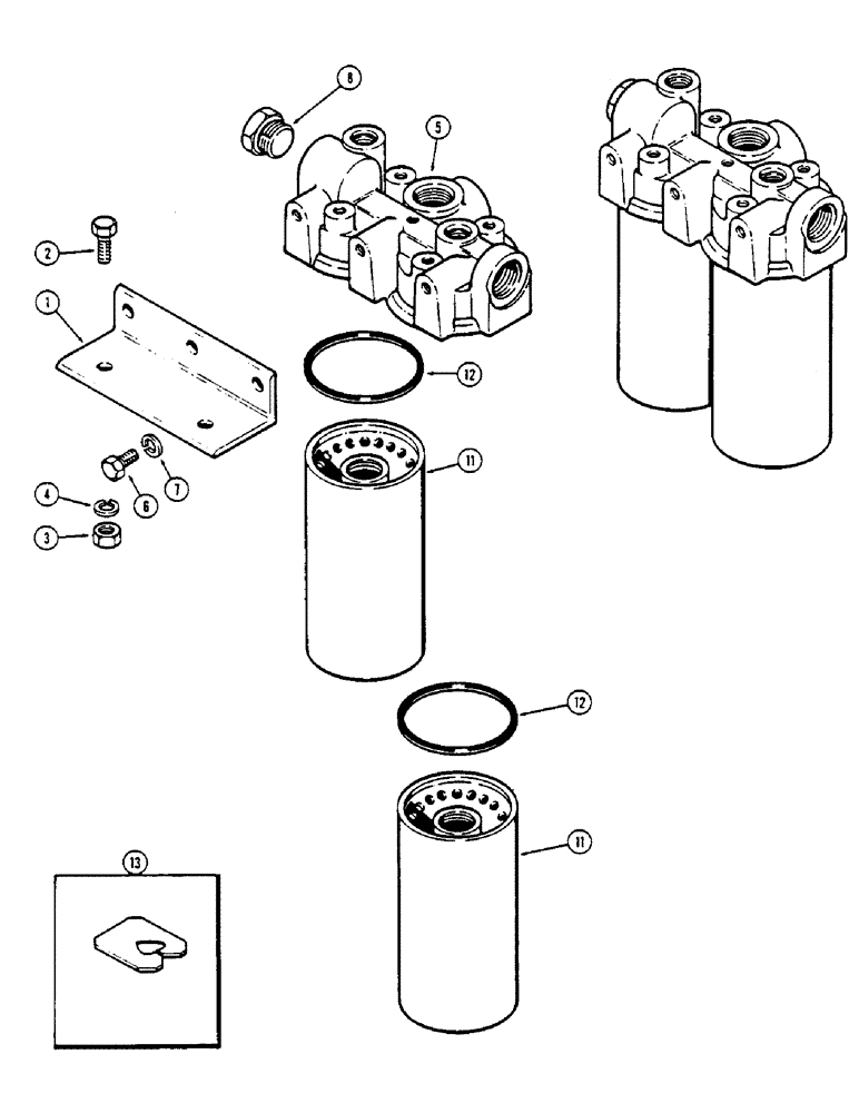 Схема запчастей Case IH 2670 - (306) - HYDRAULIC FILTERS AND HOUSING, FIRST USED TRANSMISSION SERIAL NUMBER 10025257 (08) - HYDRAULICS