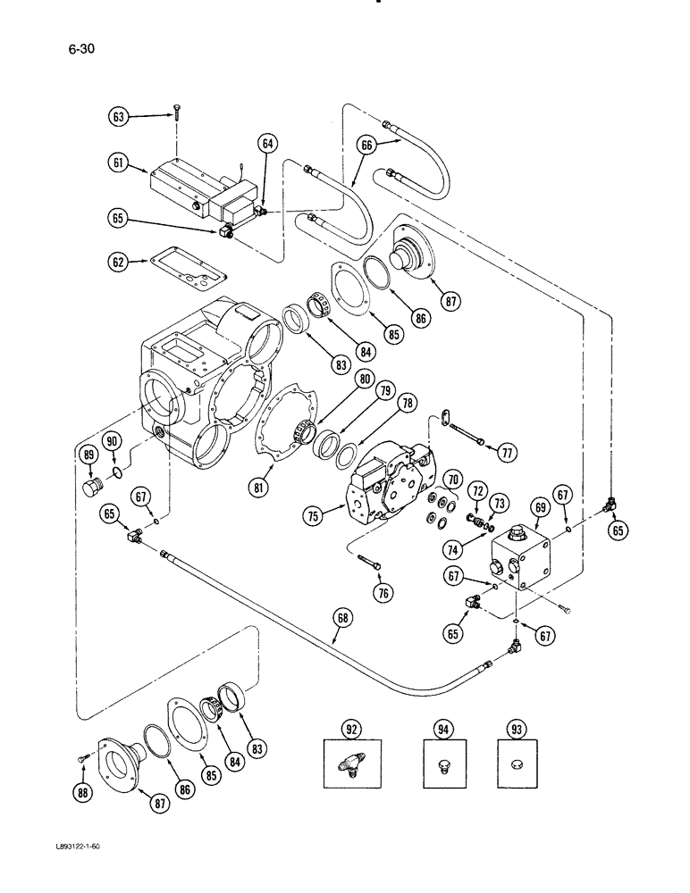 Схема запчастей Case IH 1670 - (6-30) - HYDROSTATIC MOTOR, (CONT) (03) - POWER TRAIN