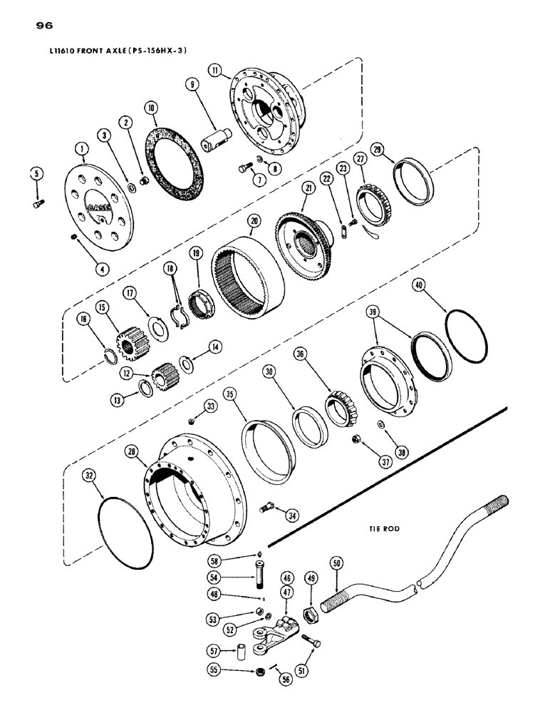 Схема запчастей Case IH 1200 - (096) - L11610 FRONT AXLE PLANETARY (06) - POWER TRAIN