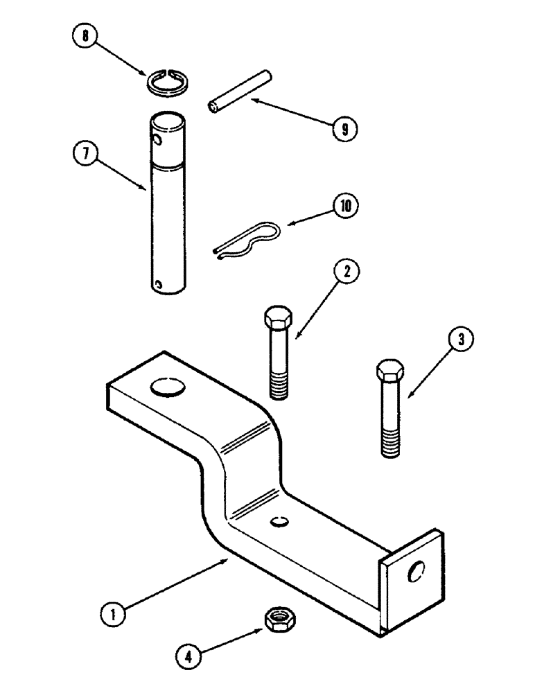 Схема запчастей Case IH 4890 - (9-354) - DRAWBAR YOKE (09) - CHASSIS/ATTACHMENTS