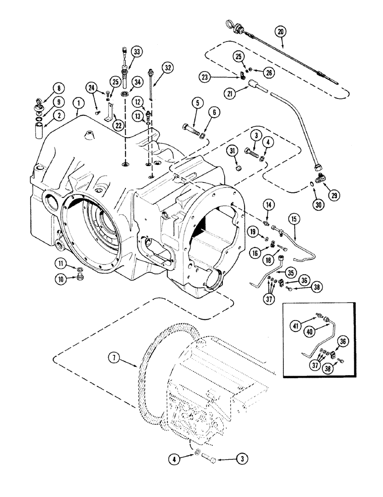 Схема запчастей Case IH 2394 - (6-010) - TRANSMISSION HOUSING (06) - POWER TRAIN