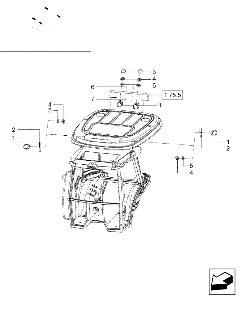 Схема запчастей Case IH JX95 - (1.92.0[18]) - CAB - WORK LIGHT - FRONT AND REAR (10) - OPERATORS PLATFORM/CAB