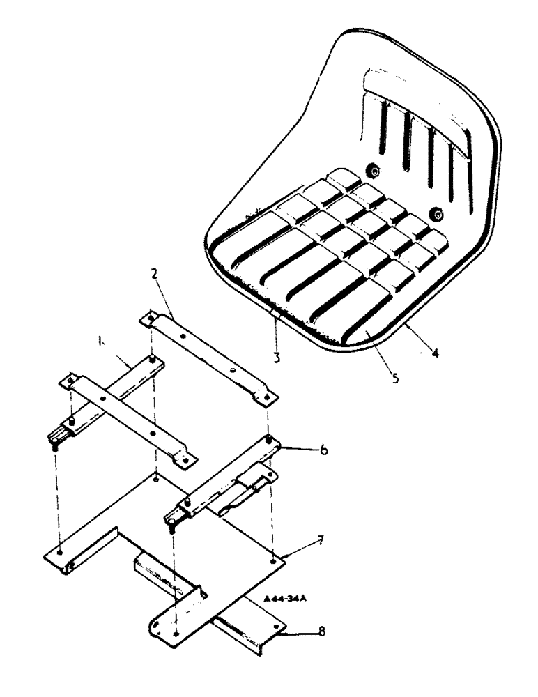 Схема запчастей Case IH 2350 - (4-32) - BOSTROM SEAT, STATIC (09) - CHASSIS