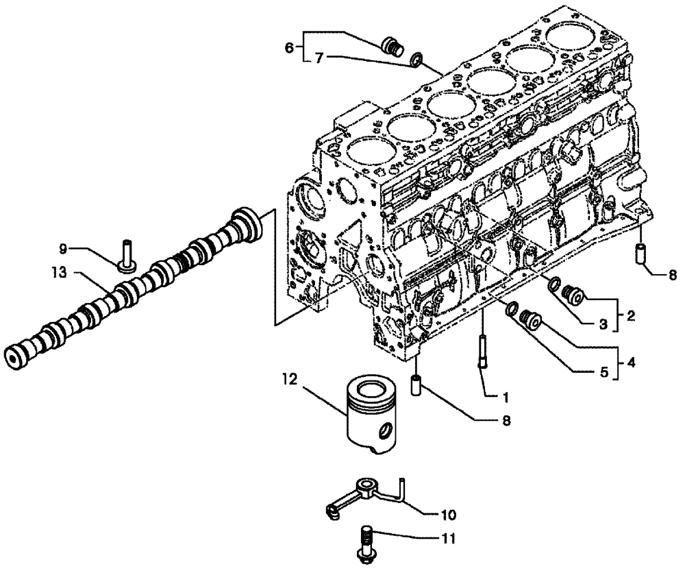 Схема запчастей Case IH SPX3320 - (03-017) - CYLINDER BLOCK - PLUG ASSEMBLY (01) - ENGINE