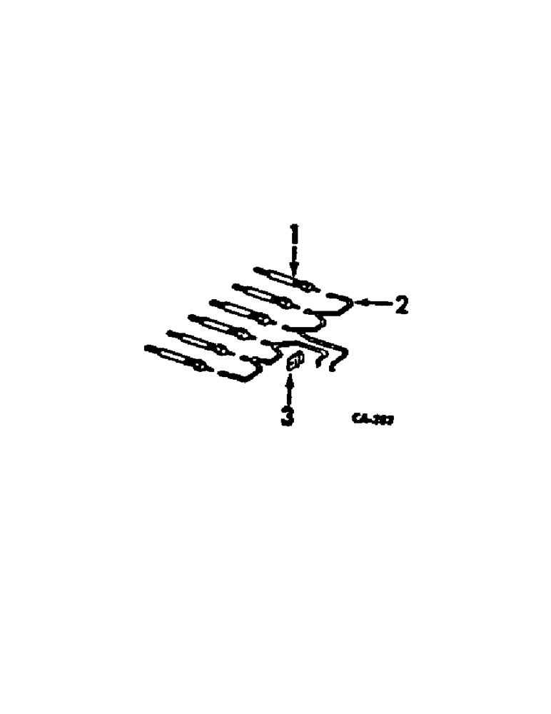 Схема запчастей Case IH 414 - (344[1]) - GLOW PLUGS AND CABLES (10) - ENGINE
