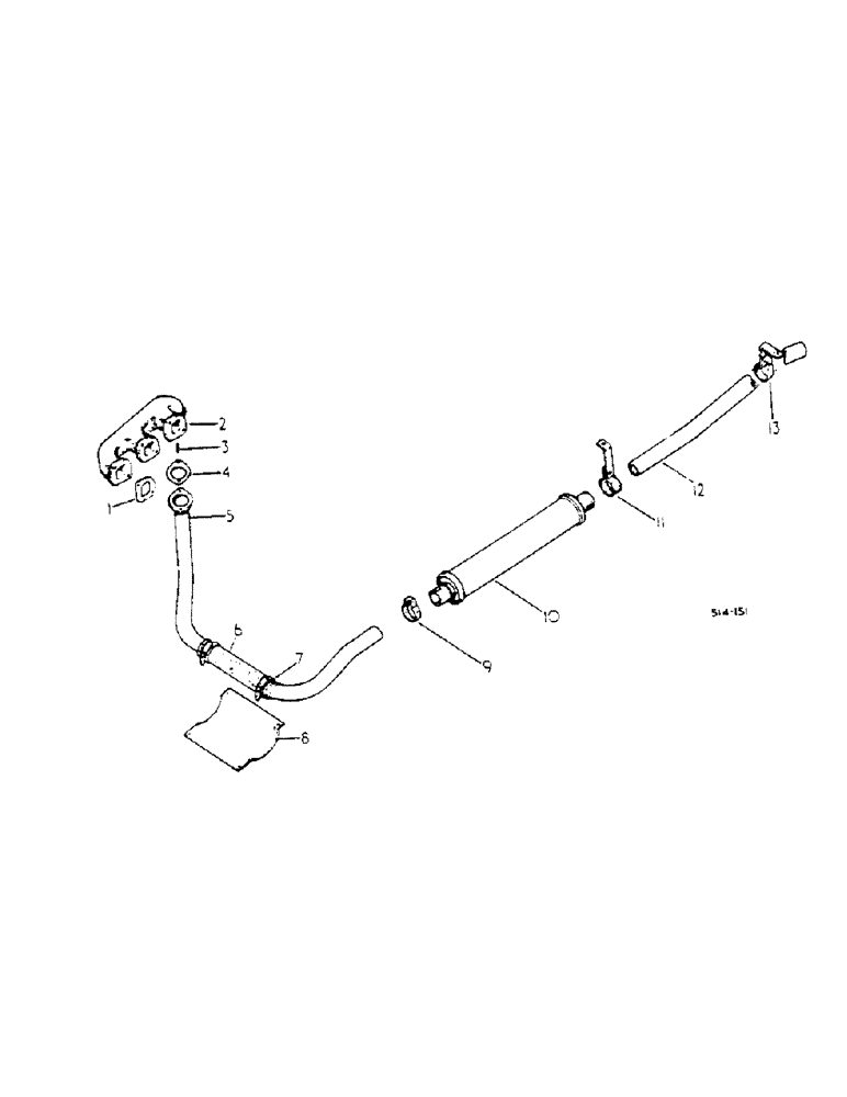 Схема запчастей Case IH 2400 - (12-13) - UNDERSLUNG EXHAUST AND MANIFOLD Power